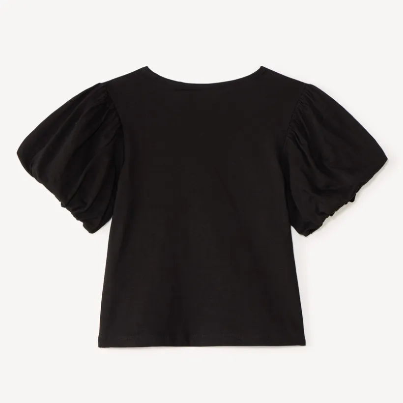 T-shirt met korte mouwen meisjes met bloemen in corduroy