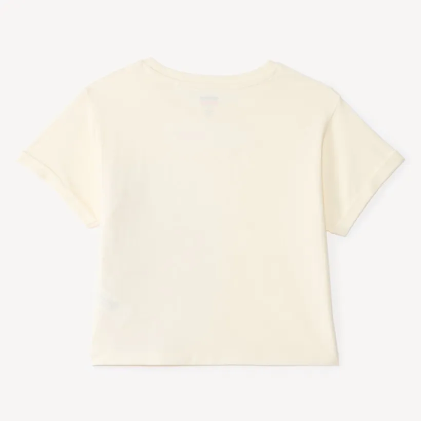 T-shirt met korte mouwen meisjes met een oversized pasvorm en Hello Kitty borduursel