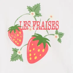 T-shirt met korte mouwen met aardbeienprint meisjes