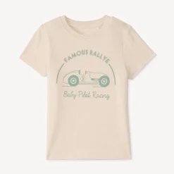 T-shirt met korte mouwen met auto-print voor jongensbaby's