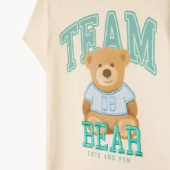 T-shirt met korte mouwen met berenmotief voor jongensbaby's