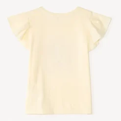T-shirt met korte mouwen met bloemen in cord en pailletten meisjes