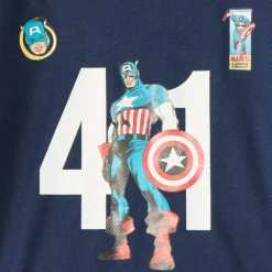 T-shirt met korte mouwen met Captain America Marvel-print jongens