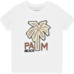 T-shirt met korte mouwen, met 3D borduursel, jongens