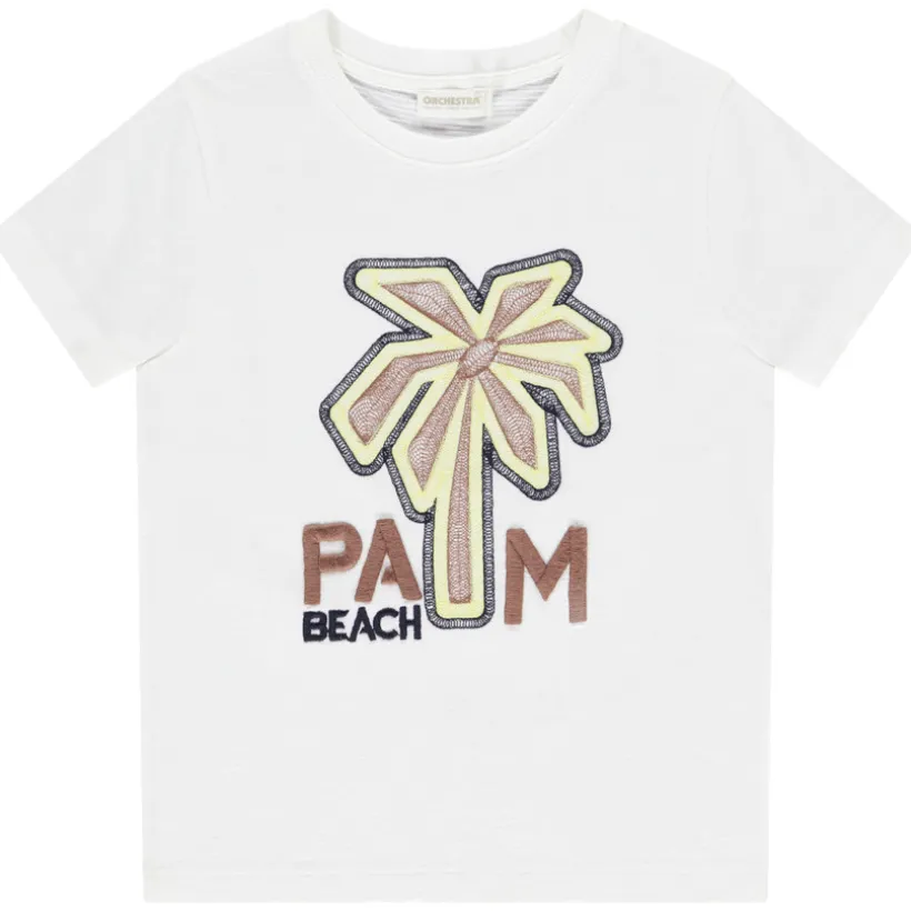 T-shirt met korte mouwen, met 3D borduursel, jongens