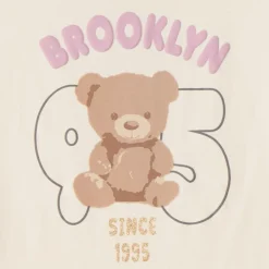 T-shirt met korte mouwen met een print van een teddybeer meisjes