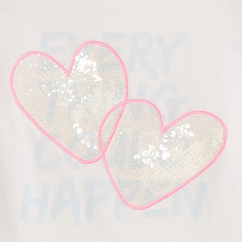 T-shirt met korte mouwen met fantasie sequinmotieven meisjes