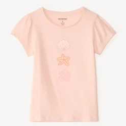 T-shirt met korte mouwen met fantasieontwerp in parels meisjes