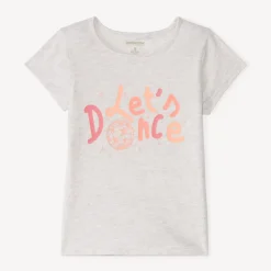 T-shirt met korte mouwen met glinsterende print meisjes