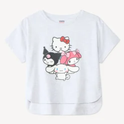T-shirt met korte mouwen met Hello Kitty-print meisjes