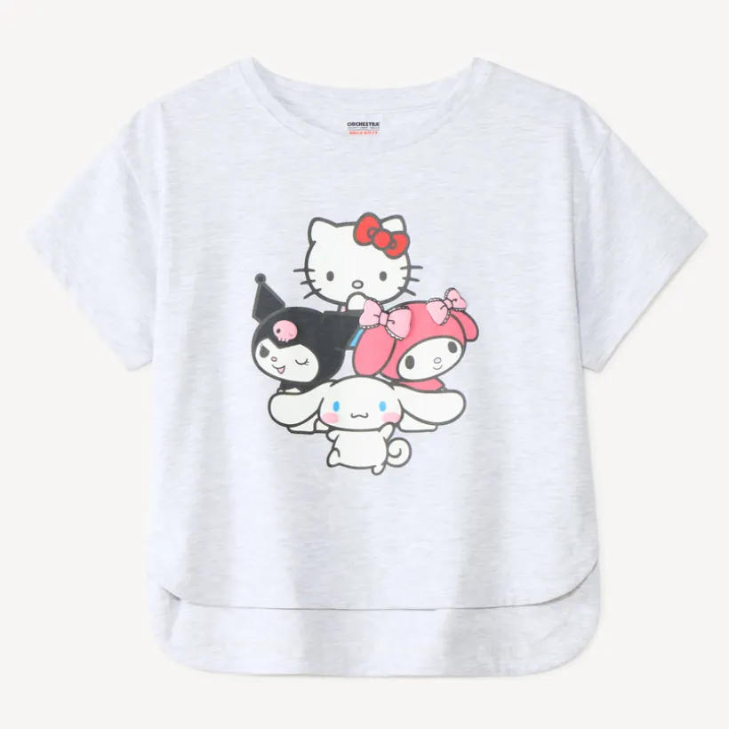 T-shirt met korte mouwen met Hello Kitty-print meisjes