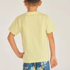 T-shirt met korte mouwen met kokosnootprint jongens