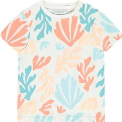 T-shirt met korte mouwen, met koraalprint, jongens