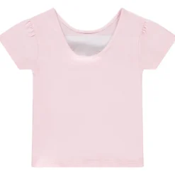 T-shirt met korte mouwen met pailletten en reliëf bloemblaadjes voor meisjes