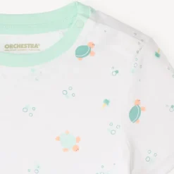 T-shirt met korte mouwen met schildpadprint voor babyjongen
