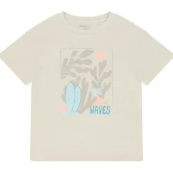 T-shirt met korte mouwen, met zeewierprint, jongens