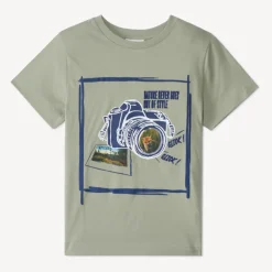 T-shirt met korte mouwen photoprint vos jongens