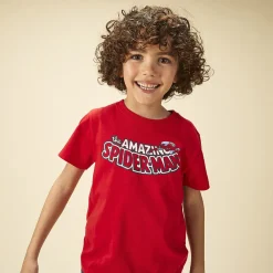 T-shirt met korte mouwen prints Spider-Man Marvel voor jongen
