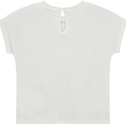 T-shirt met korte mouwen regenboog in badstof voor baby meisjes