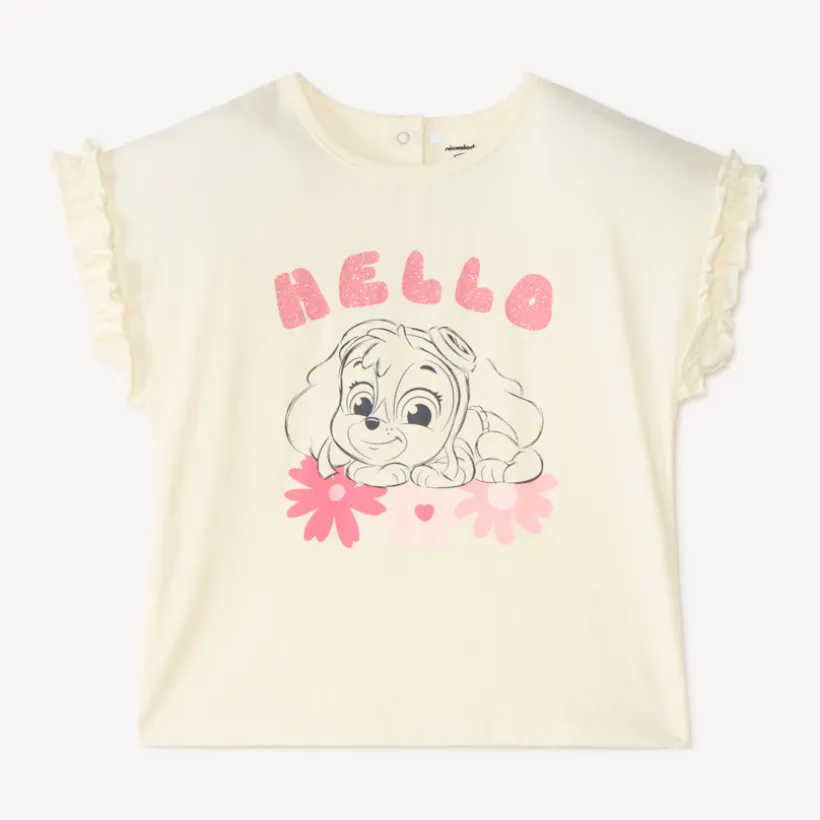 T-shirt met korte mouwen voor babymeisjes met print van Stella uit de Paw Patrol.