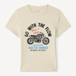 T-shirt met korte mouwen voor jongens met fantasiedruk.