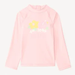 T-shirt met lange mouwen anti-UV SPF 50+ hibiscus print meisjes