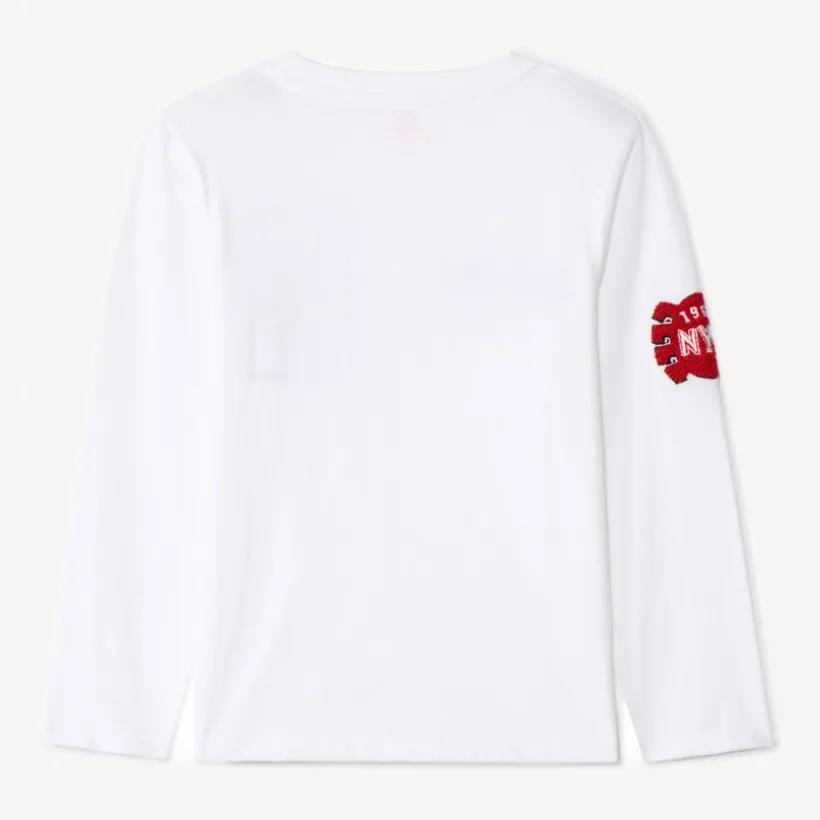 T-shirt met lange mouwen, effen wit, Spider-Man Marvel jongens