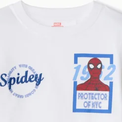 T-shirt met lange mouwen, effen wit, Spider-Man Marvel jongens