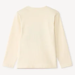 T-shirt met lange mouwen, effen, met contrasterend fantasieborduursel in boucle-effect jongens