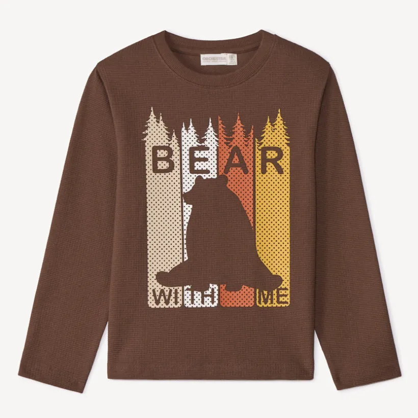 T-shirt met lange mouwen en dierenprint jongens