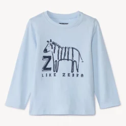 T-shirt met lange mouwen en dierenprint voor babyjongens
