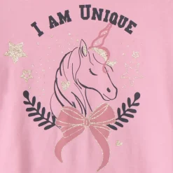 T-shirt met lange mouwen en fantasieprint met pailletten meisjes