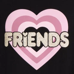 T-shirt met lange mouwen en fantasieprint met pailletten meisjes