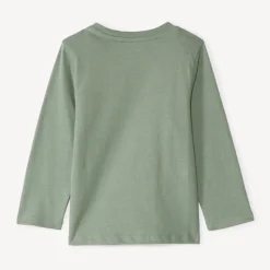 T-shirt met lange mouwen en fantasieprintzakje voor babyjongens
