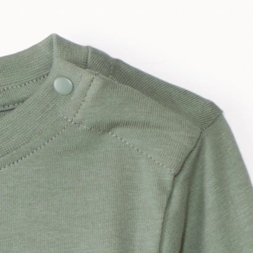 T-shirt met lange mouwen en fantasieprintzakje voor babyjongens