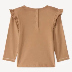 T-shirt met lange mouwen en geborduurde tekst voor babymeisje