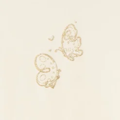 T-shirt met lange mouwen en gouden vlindermotief voor babymeisjes