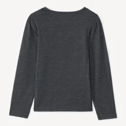 T-shirt met lange mouwen en grote vlinderborduursel meisjes