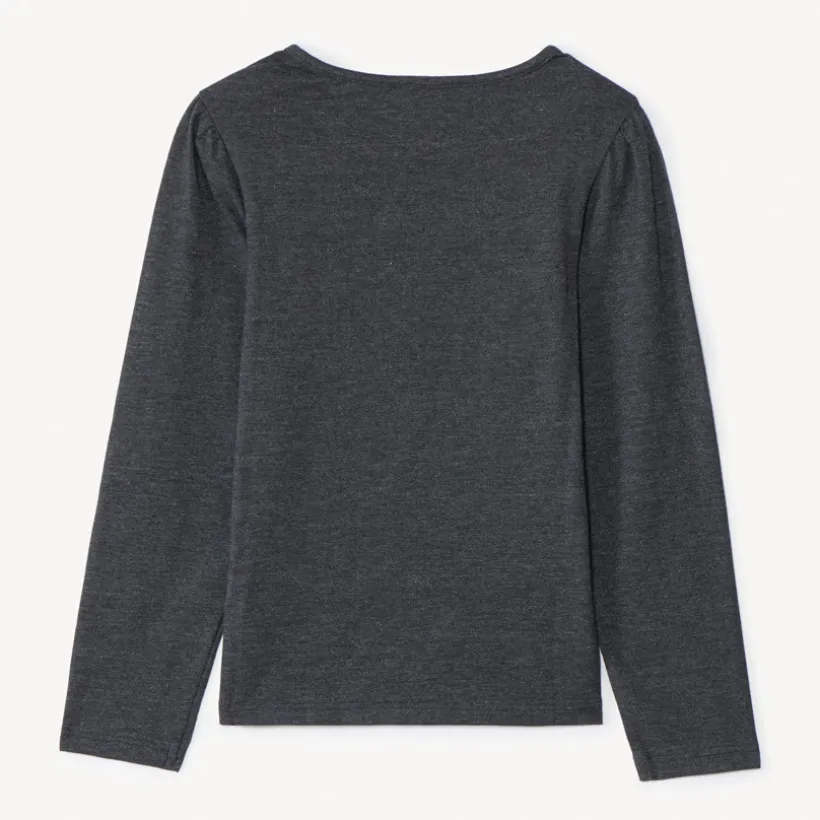 T-shirt met lange mouwen en grote vlinderborduursel meisjes