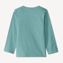 T-shirt met lange mouwen en grote contrasterende lussenborduursel voor babyjongens