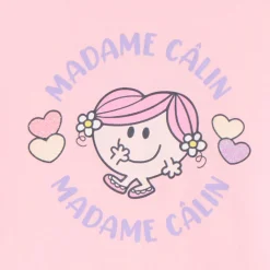 T-shirt met lange mouwen en Madame Câlin-print meisjes roze