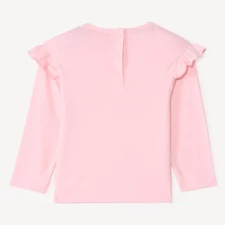 T-shirt met lange mouwen en Madame Câlin-print meisjes roze