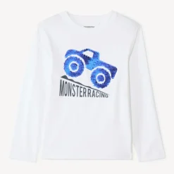 T-shirt met lange mouwen en magische pailletten jongens