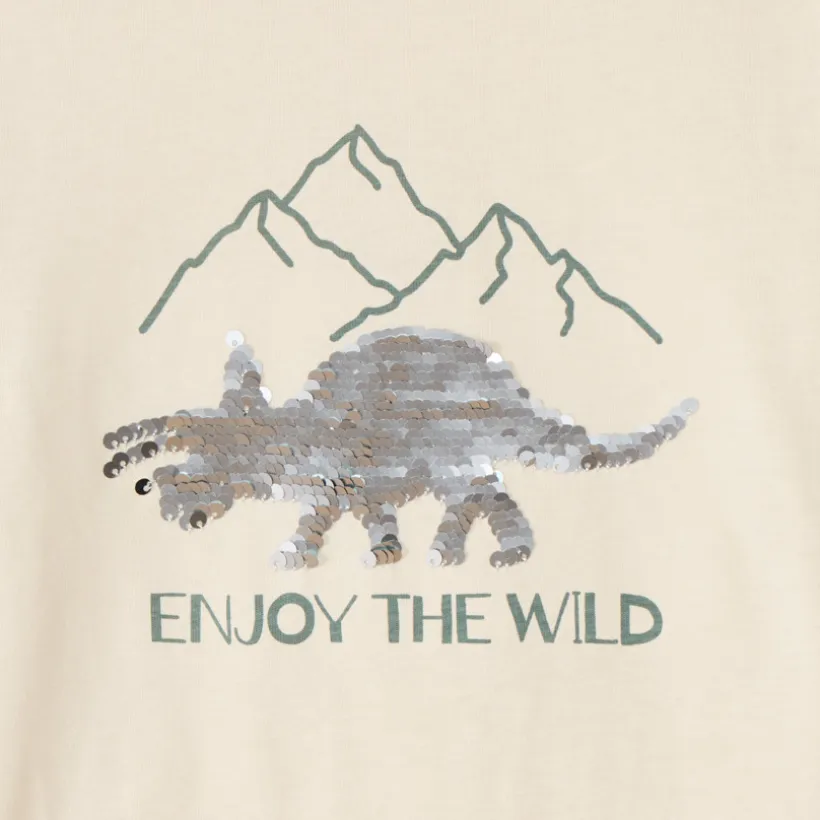 T-shirt met lange mouwen en magische pailletten jongens