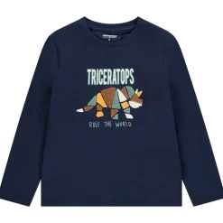 T-shirt met lange mouwen en patroon in lusjes jongens