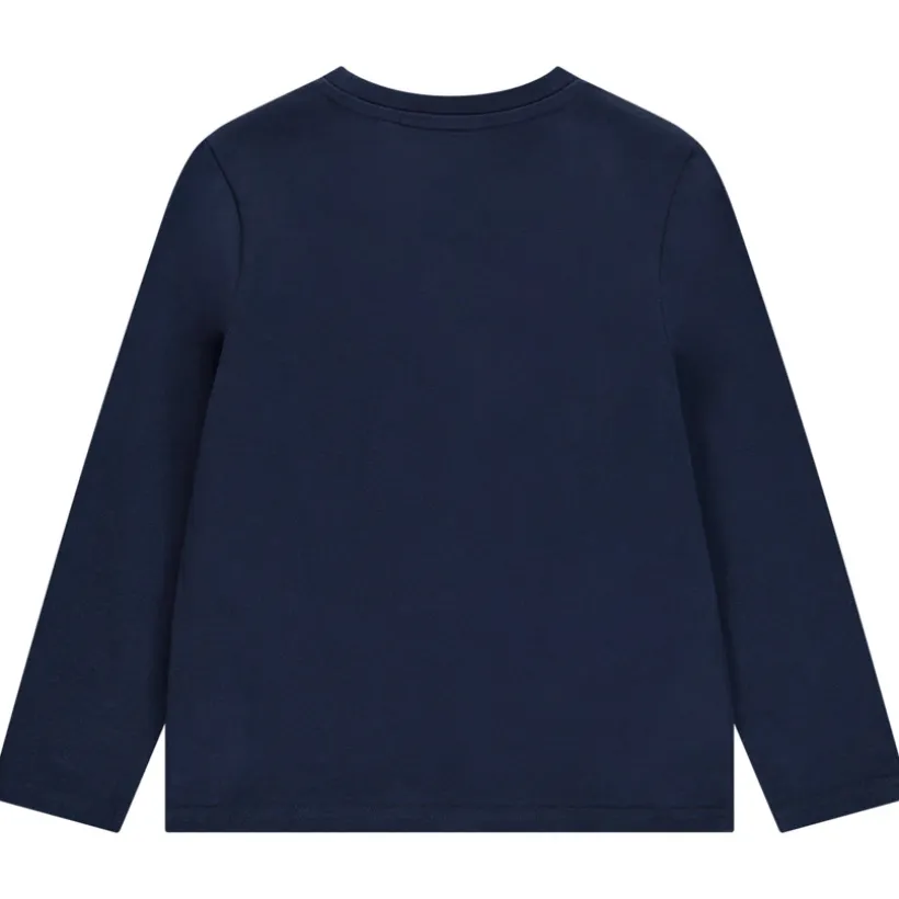 T-shirt met lange mouwen en patroon in lusjes jongens