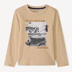 T-shirt met lange mouwen en photoprint vissersbootje jongens