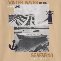 T-shirt met lange mouwen en photoprint vissersbootje jongens