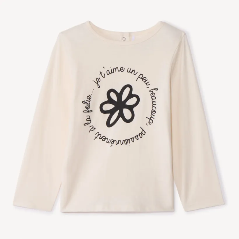 T-shirt met lange mouwen en print meisjes