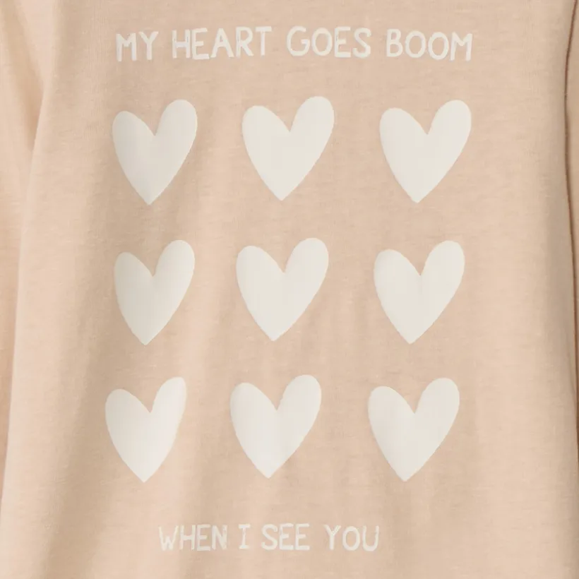 T-shirt met lange mouwen en print meisjes